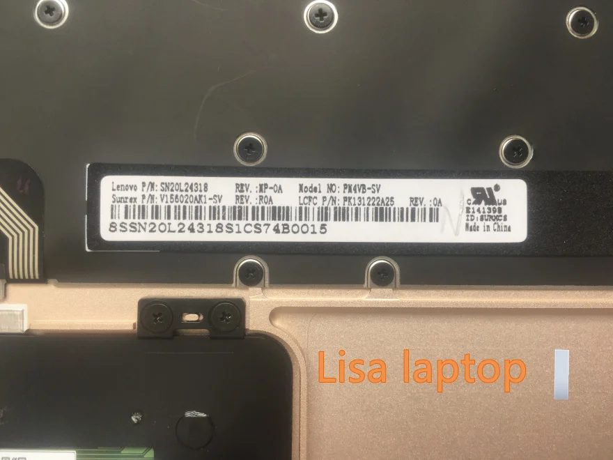 Для lenovo yoga 910-13ikb yoga 5 Pro Чехол-клавиатура абсолютно золотой с отпечатком пальца