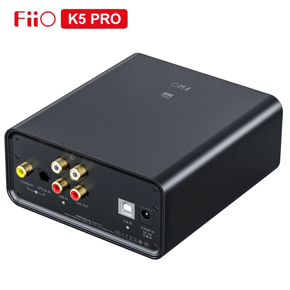 

FiiO K5 Pro HiFi Audio Amplifier AK4493EQ 768K/32Bit DSD Decoding Deskstop AMP PCM DAC COAX RCA Input DAC