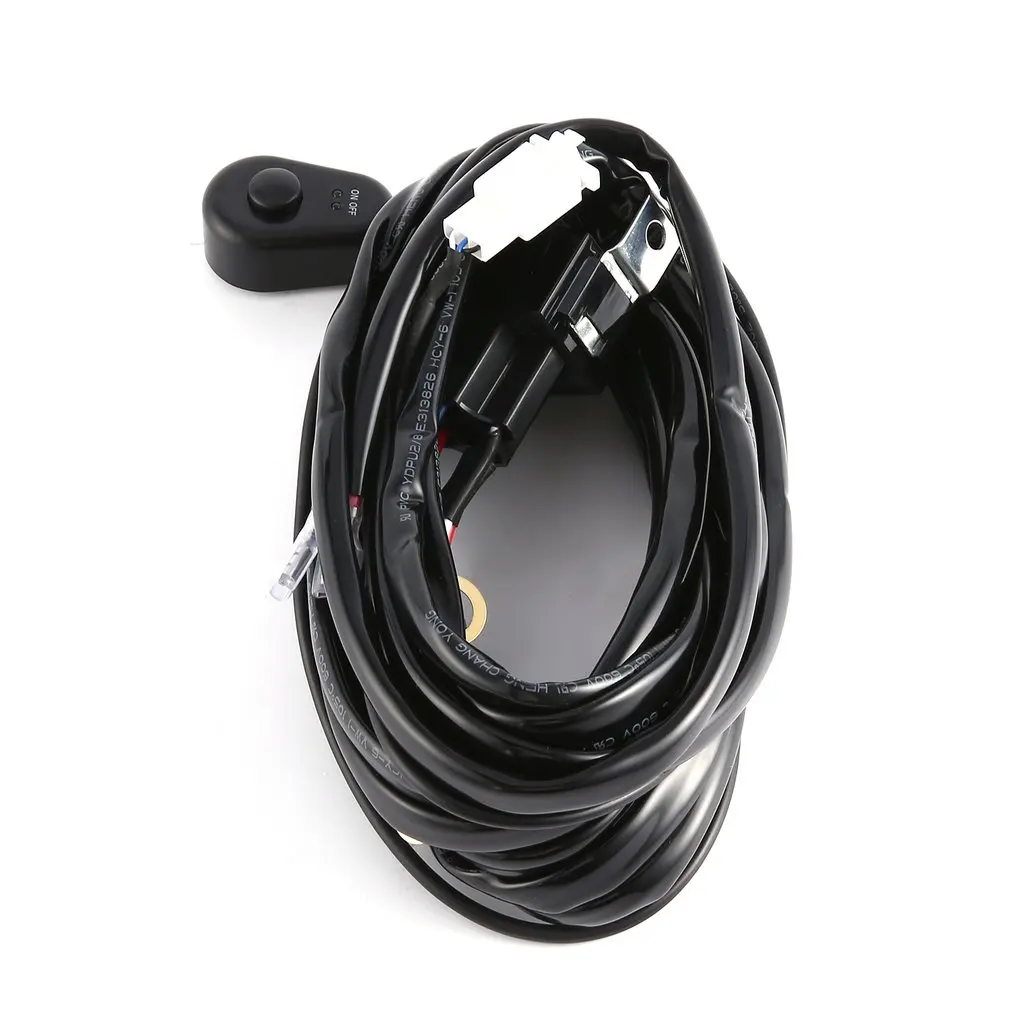 12V 40A светодиодный Противотуманные фары HID дальнего светильник жгута проводов Выключатель проводки реле для 120 W-300 W для внутреннего и наружного Применение черный