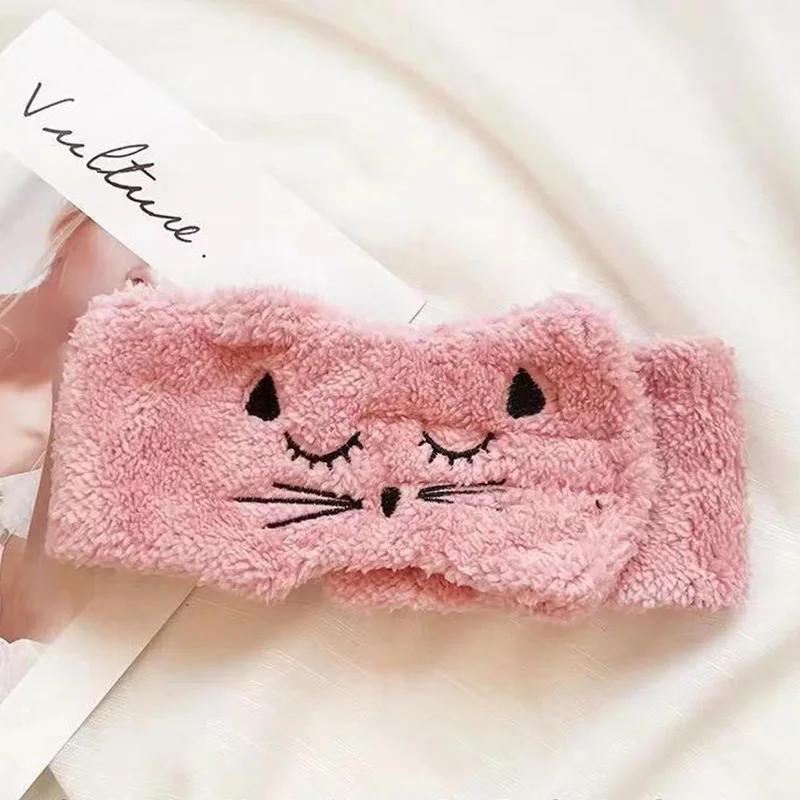 Cpop Kitty, теплая повязка на голову для женщин, родитель-Головные уборы для детей, на липучке, спортивная повязка на голову, для макияжа, для мытья лица, милый домашний аксессуар