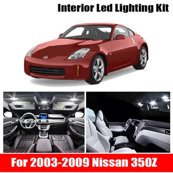 

7 x Canbus Error Free LED Interior Light Kit Package for 2003-2009 Nissan 350Z Car Accessories Map Dome Trunk License Light