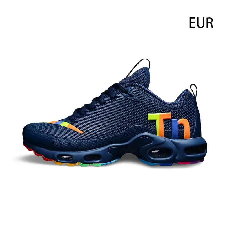 Мужские кроссовки для бега NIKE AIR MAX PLUS TN, нескользящие спортивные легкие спортивные уличные кроссовки - Цвет: 1080-11