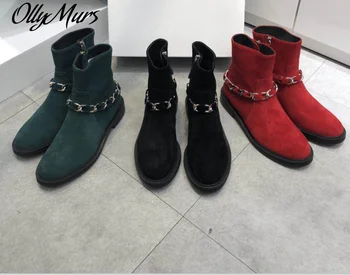 

new Women's Boots Luxury Brand High Quality Women Genuine Leather Lace-up GR Ankle Boots Female Square Heel Boots