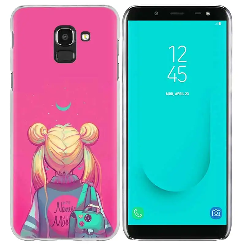 Розовый Сейлор Мун японский чехол для samsung Galaxy A50 A80 A70 A60 A40 A30 A20 A20e A10 A9 A7 A6 плюс Note 8 9 10 Pro