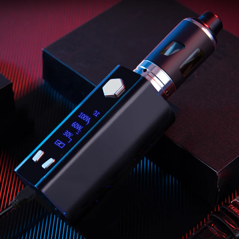 Электронная сигарета 100 Вт регулируемый vape mod box kit 2600 мАч встроенный аккумулятор электронная сигарета стартовый набор распылитель вейпер