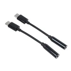 2 шт USB C до 3,5 мм адаптер для наушников, Тип C штекер до 3,5 мм Женский AUX разъем стерео преобразователь для наушников, совместимый для Mot