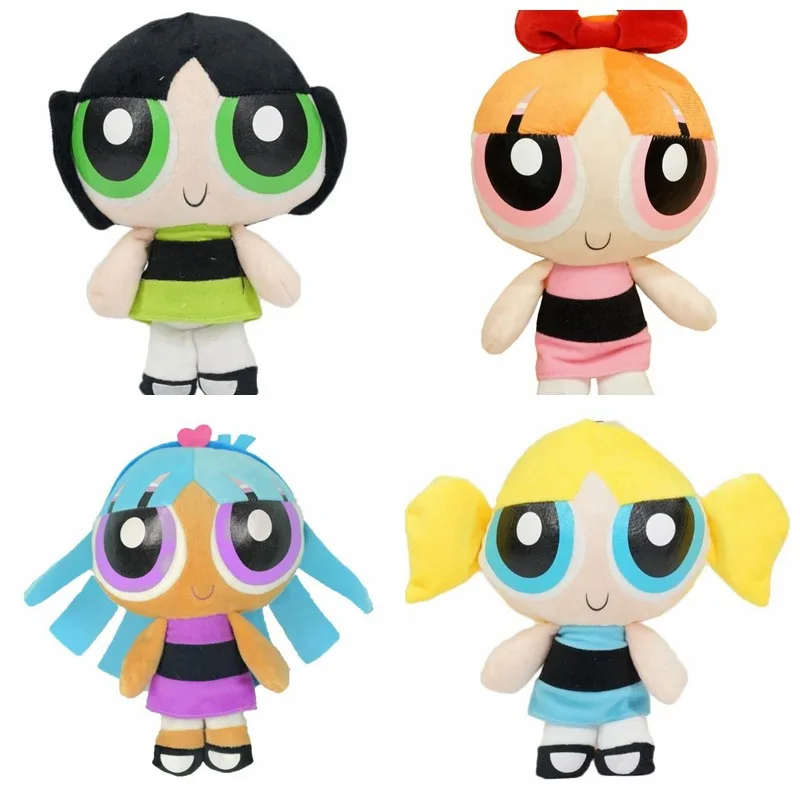 25 см милые девочки Powerpuff Мягкие плюшевые игрушки Bubbles Blossom Buttercup blistina Плюшевые рождественские подарки, куклы для детей