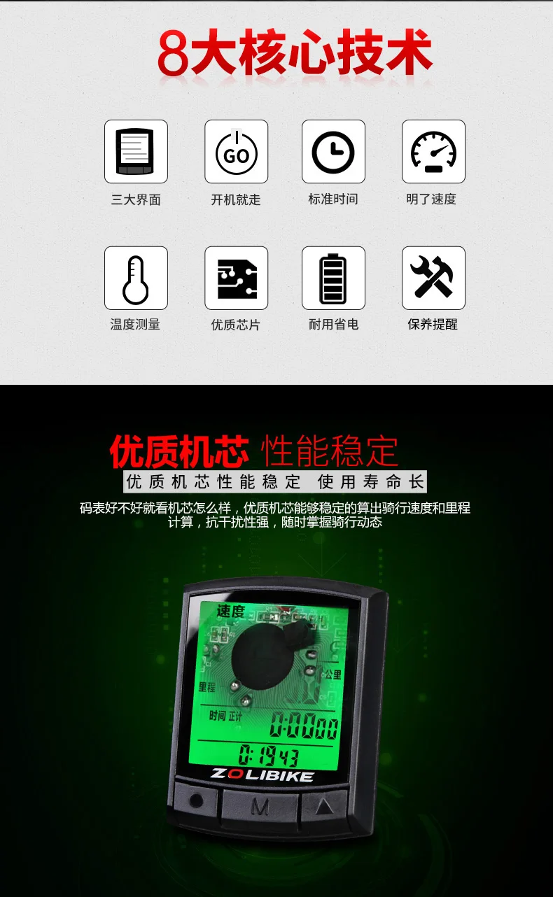 Секундомер для горного велосипеда, измеритель скорости для дорожного велосипеда, измерение скорости, одометр, оборудование для езды, аксессуары, китайский водонепроницаемый