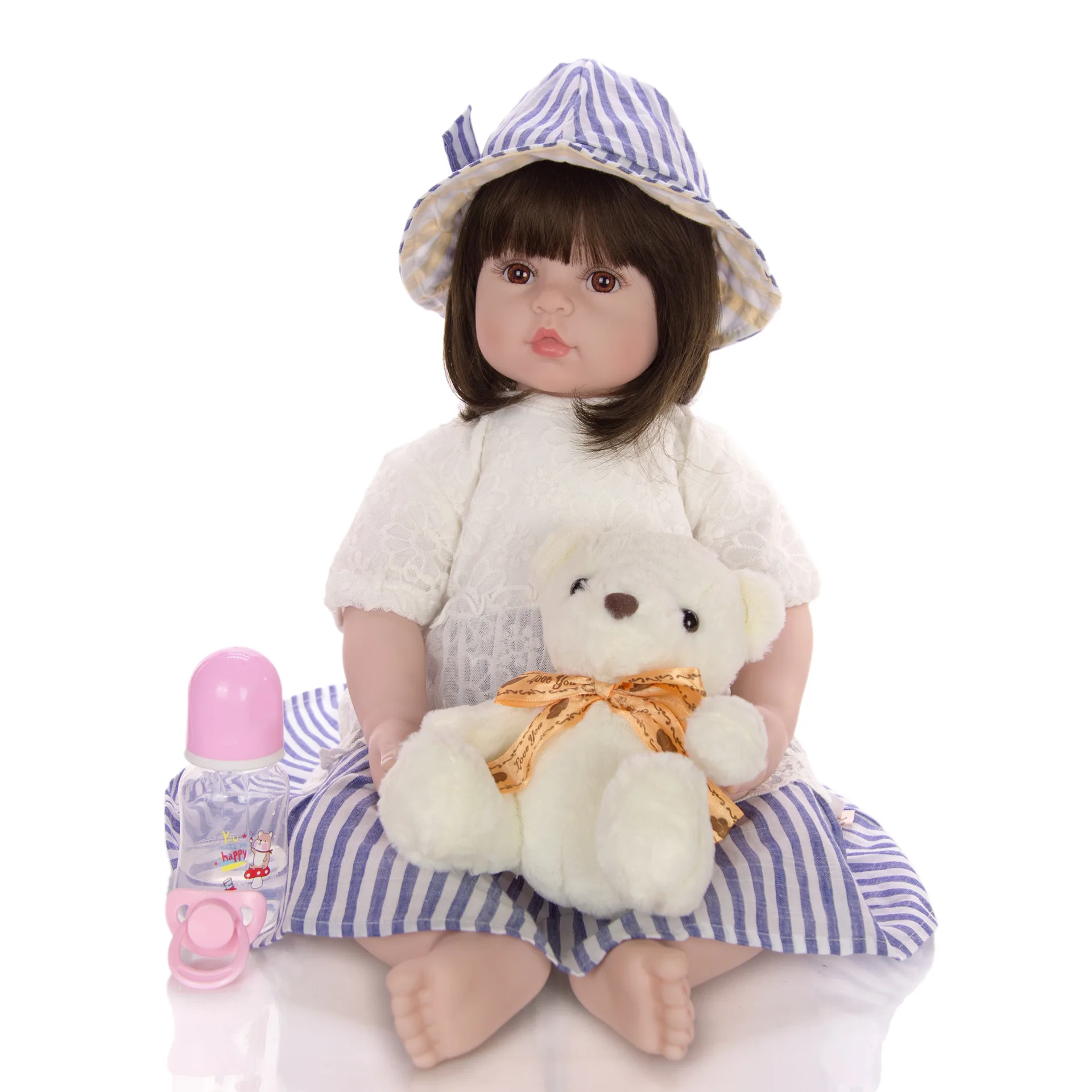 KEIUMI, 60 см, кукла-Реборн, игрушки, 24 дюйма, винил, принцесса, малыш, bebe, куклы-Реборн, для девочек, подарок на день рождения, подарок, игровой домик, игрушка