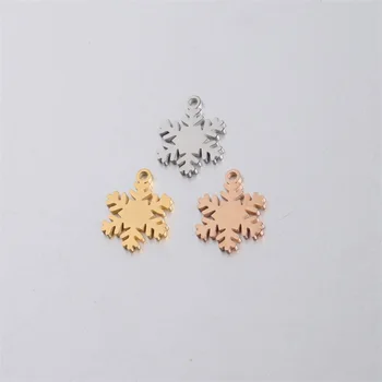 

ZG Stainless Steel Snowflake Pendant Accessories Jewelry Pendant Christmas Snowflake Necklace Accessories