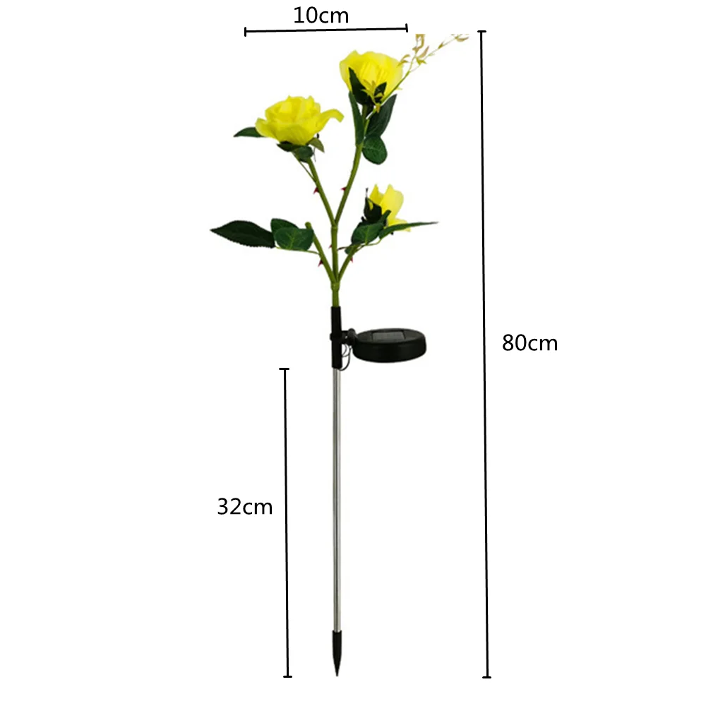 Solar-Powered LED Flower Garden Lights - Waterproof Decorative Pathway Lamps