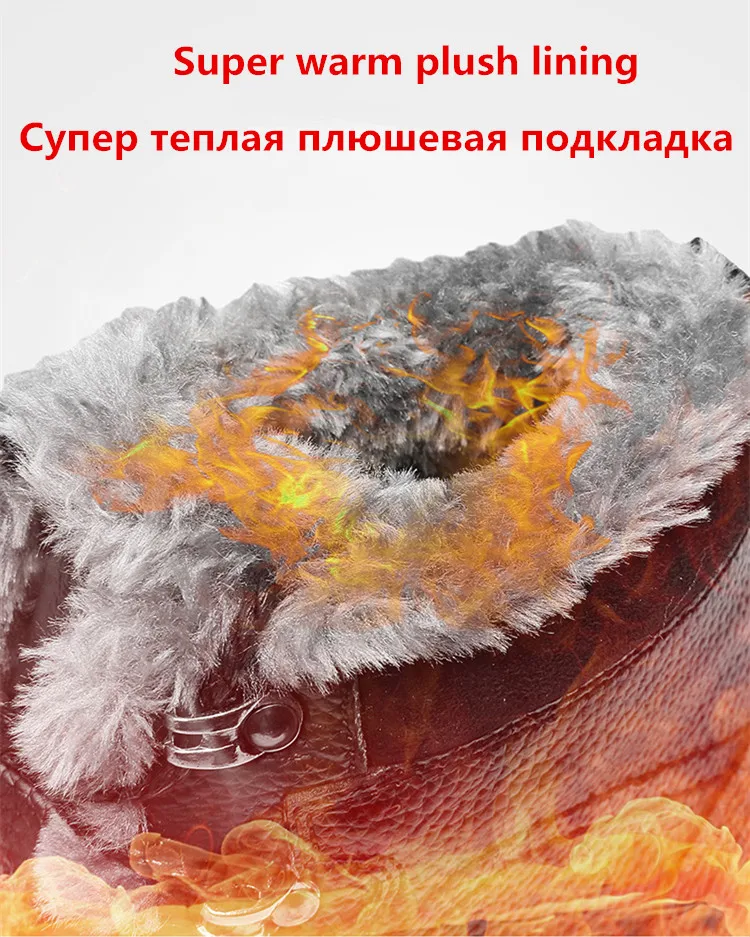 UEXIA мужские ботинки из высококачественной кожи; зимние мужские уличные ботинки с коротким плюшем и мехом; прогулочная обувь; повседневные кроссовки; мужская обувь
