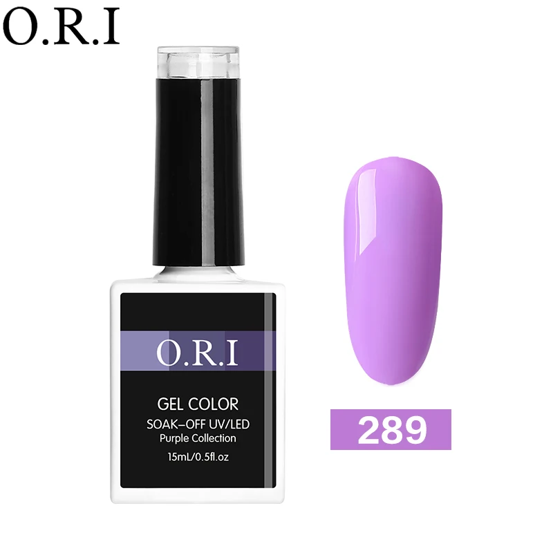 289 O.R.I гель лак для ногтей цвета УФ Vernis Полупостоянный гель для жидкость для снятия лака от геля Лак Блеск 15 мл Гибридный гвоздь лак - Цвет: 289