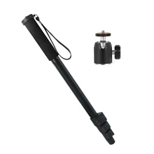 Металлический монопод для камеры BGNing, профессиональный Регулируемый монопод с мини-штативом, шаровой головкой для цифровой зеркальной камеры, видеокамеры