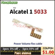 Novaphopat para alcatel 1 5033 ot5033 5033a 5033j 5033x 5033d 5033t power on off interruptor de volume conector cabo flexível