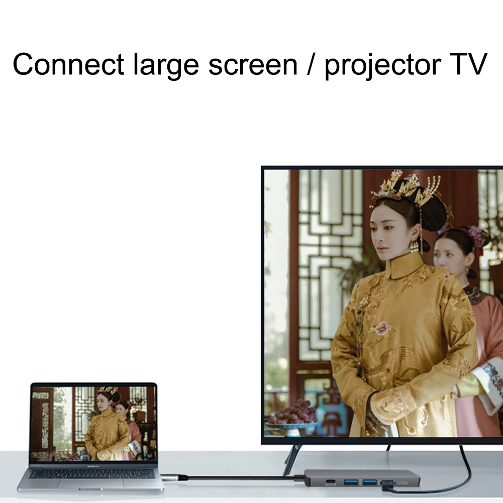5 в 1 usb type C концентратор HDMI 4K USB C концентратор к Gigabit Ethernet Rj45 Lan адаптер док-станция для MacBook Pro Thunderbolt 3 USB-C зарядное устройство