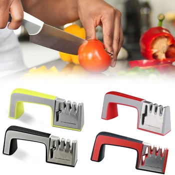 

Kitchen Whetstone Quick Sharpener Household 4-Section Sharpener Tungsten Steel Diamond Ceramic Sharpening Tool Household Gadgets