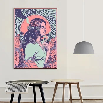 

LANA DEL REY Abstract Music Canvas Poster Art Print Wall Pictures for Living Room No Frame