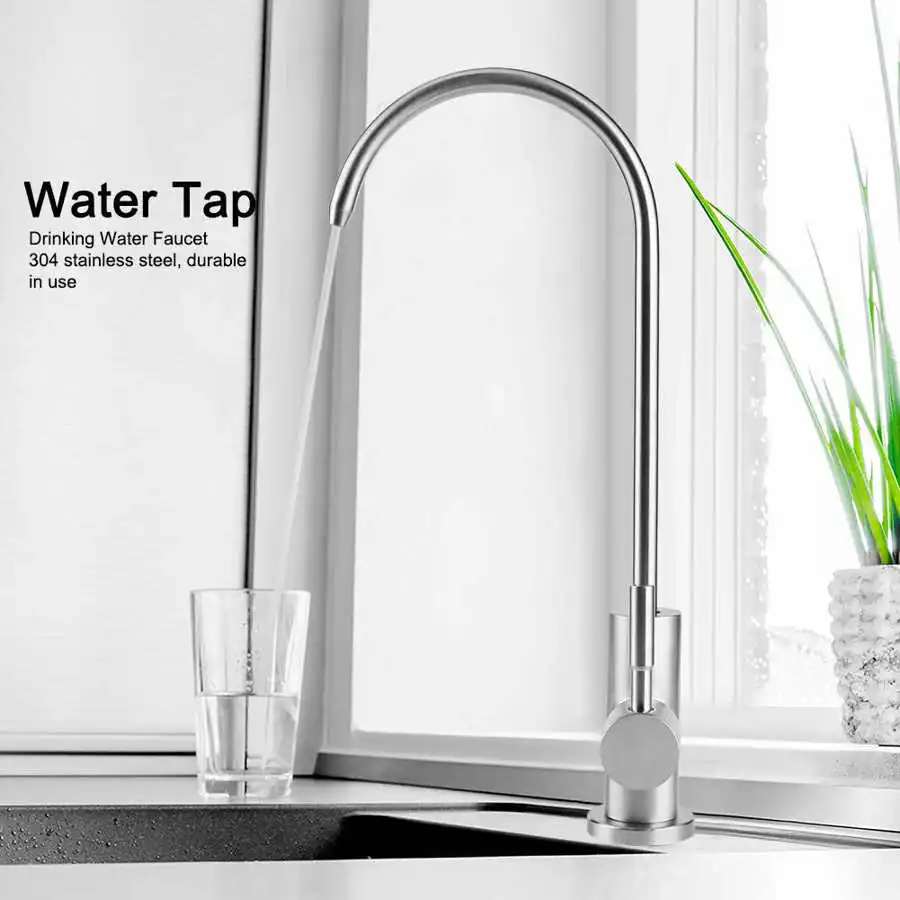 G1/2in Kitchen Drinking Water Tap Faucet 304 Stainless Steel Reverse Osmosis Faucet for RO Water Filtration System sink faucet