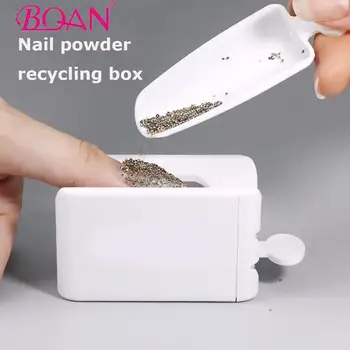 

BQAN Portable Dipping Powder Recycling Tray Nail Sequin Glitter Storage Box Manicure Tool