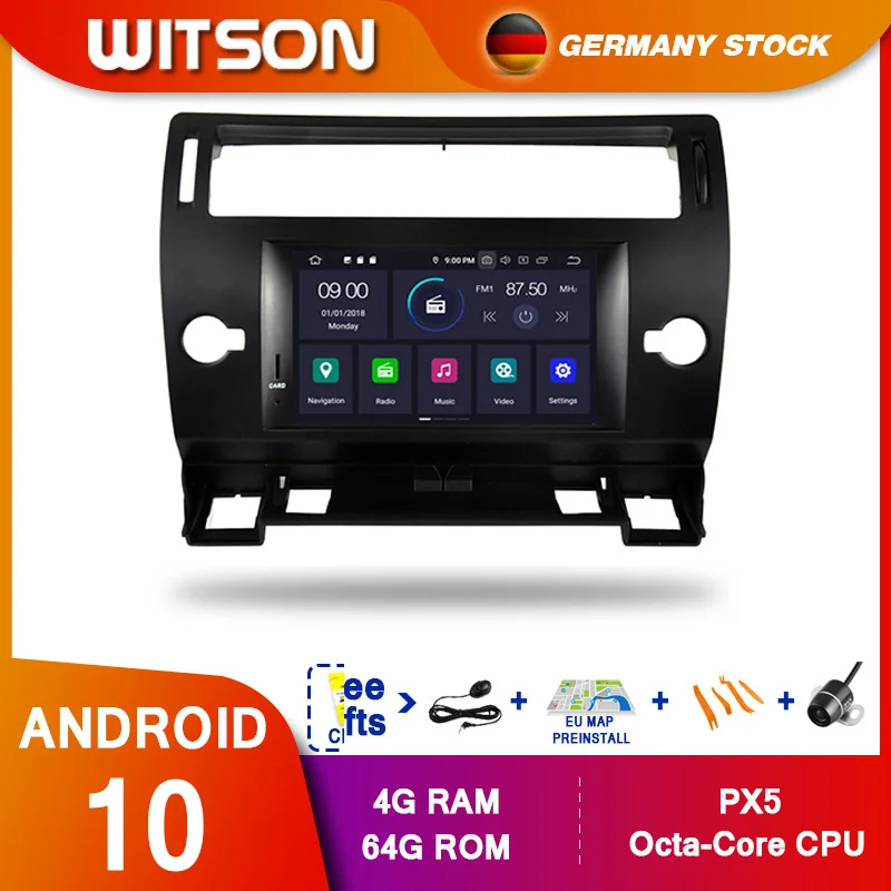 DE со! WITSON Android 10 0 Octa core PX5 автомобильный dvd плеер для CITROEN C4 IPS экран 4 Гб RAM 64 ROM