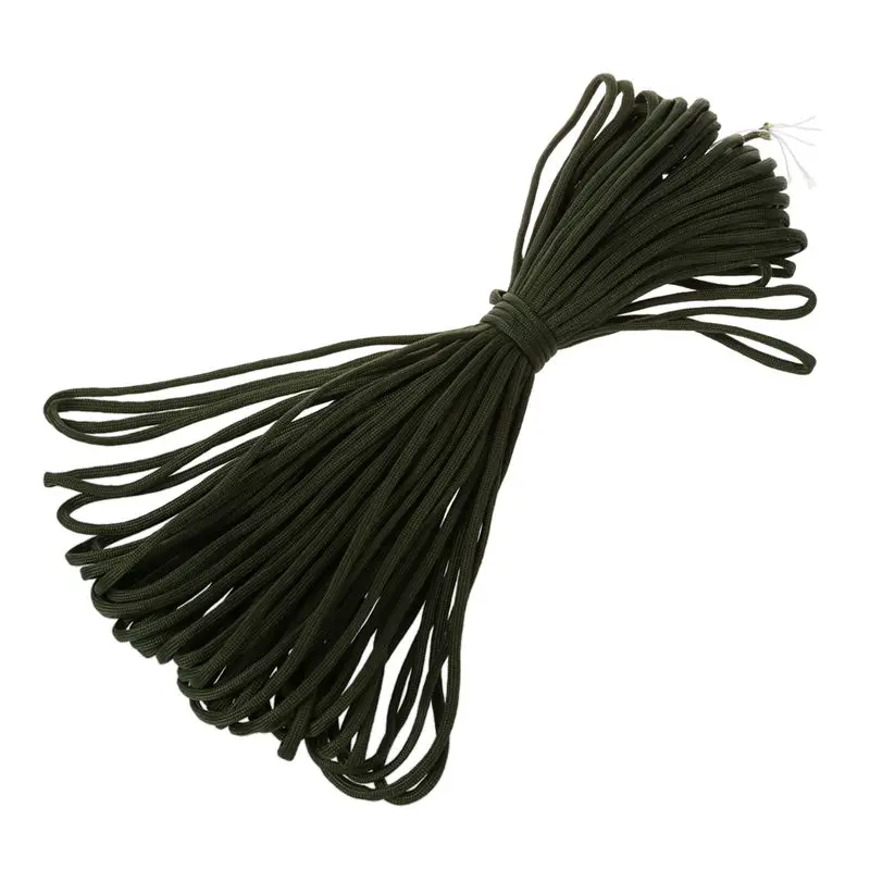 Зеленый Канат 7 проводов для выживания парашюта аварийного 100 футов