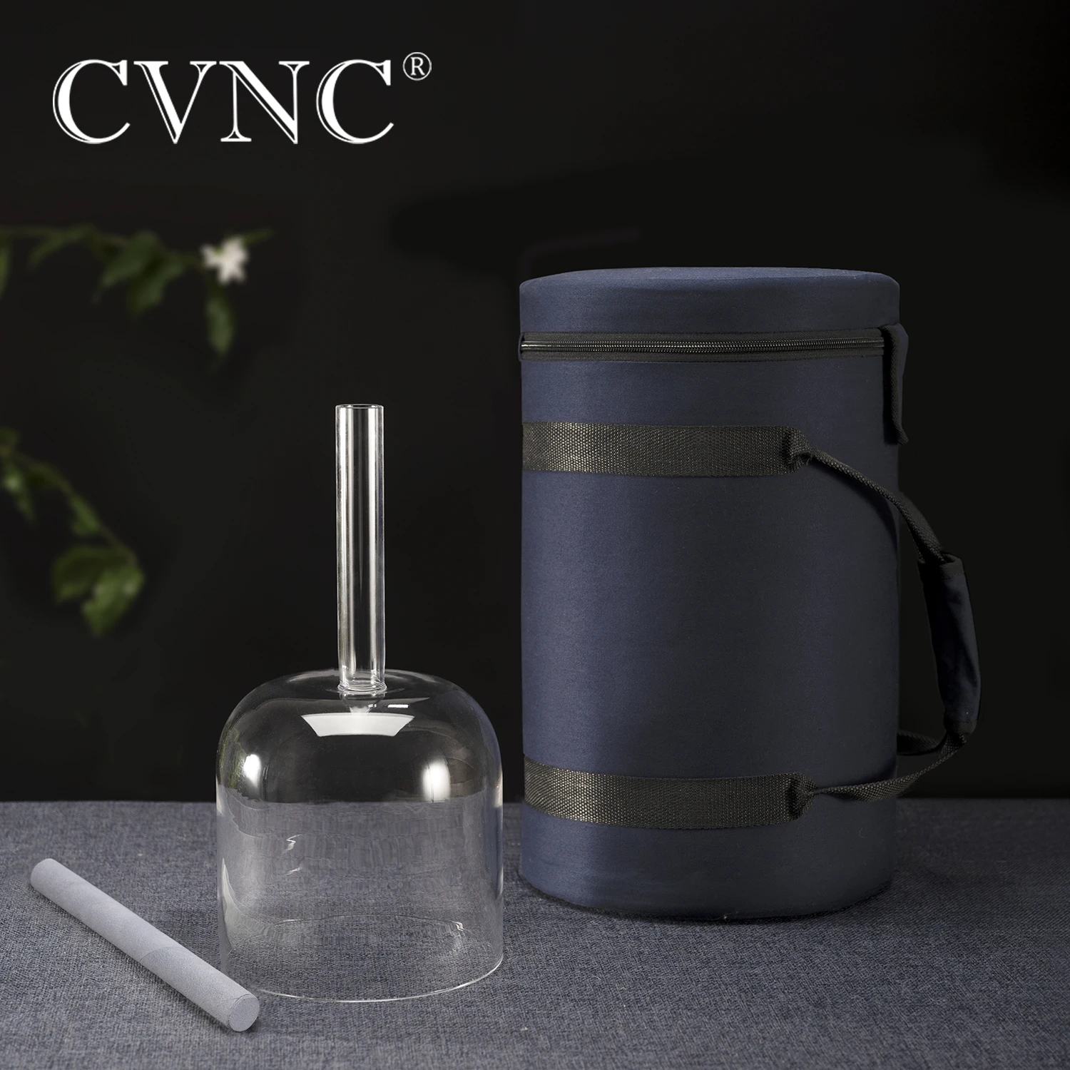 CVNC 6 Inch Clear Hollow Handle Crystal Singing Bowl CDEFGAB any one Note Chakra with Free Bag for Meditation Healing Yoga |