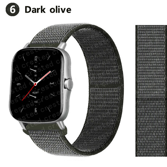 Nylon band For Amazfit GTS/2/2e/GTS2 Mini/GTR 3 Pro 42mm/47mm/GTR2/2e/stratos 2/3 Sport Loop Bracelet Amazfit bip strap