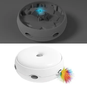 

Pet Interactive Turntable Feather Toys for Cats Kittens Automatic Electric Tease Toy 3 Replacement Feather HOT