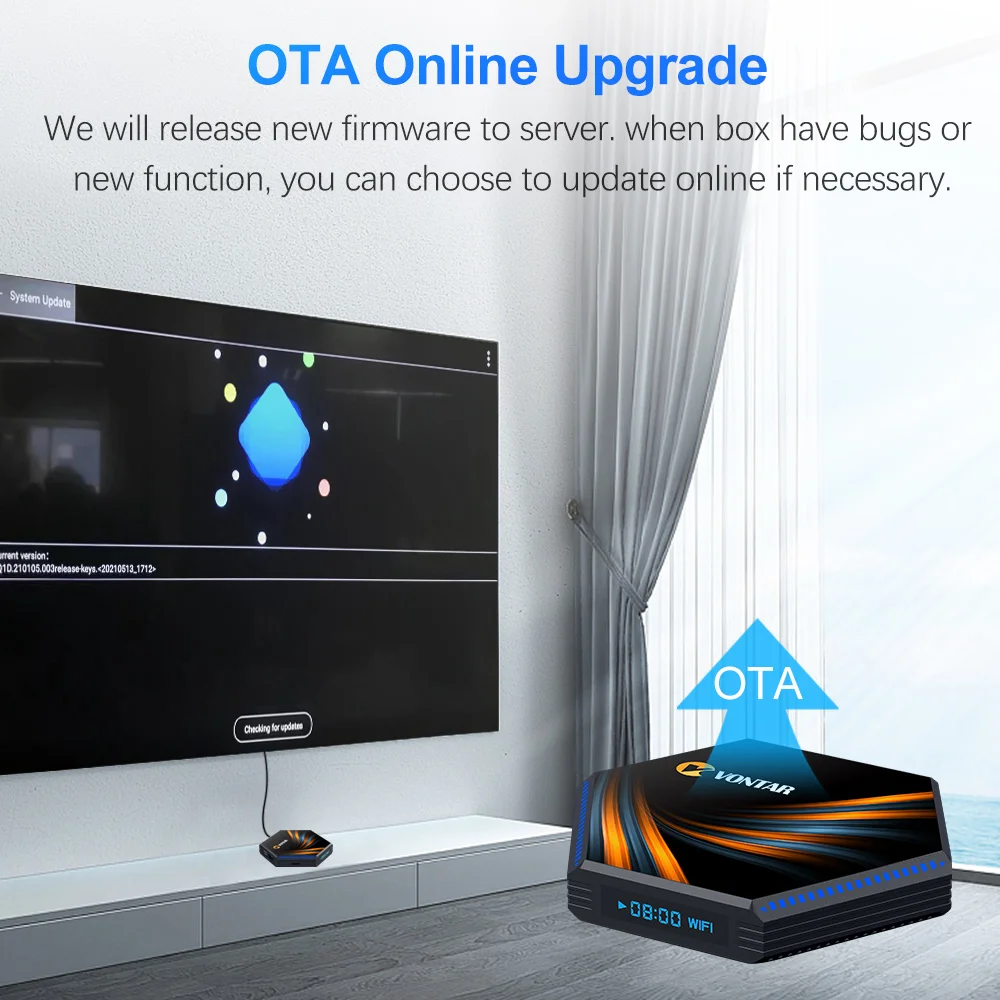 Vontar-tv box kk max, android 11, 8gb