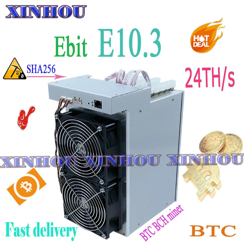 Новый BTC BCH miner Ebit E10.3 24Th/s SHA256 для биткойнов, асик-Майнер лучше, чем E10 E9 antminer S9 S9SE S15 T15 Z11 T2T T1 M3 baikal Новый BTC BCH miner Ebit E10.3 24Th/s SHA256 для биткойнов, асик-Майнер лучше, чем E10 E9 antminer S9 S9SE S15 T15 Z11 T2T T1 M3 baikal
