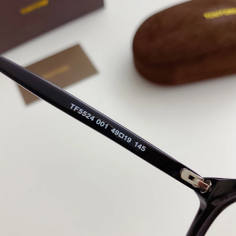 Tom for Optical Eyeglasses Frames Forde Fashion Round Acetate Women Men Reading Myopia Prescription TF5524 EyeGlasses With Case