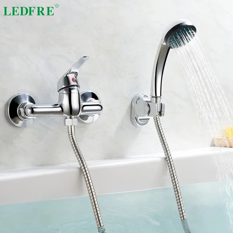 Смеситель для ванной LEDFRE LF56A130 одноуровневый кран холодной и горячей воды одна