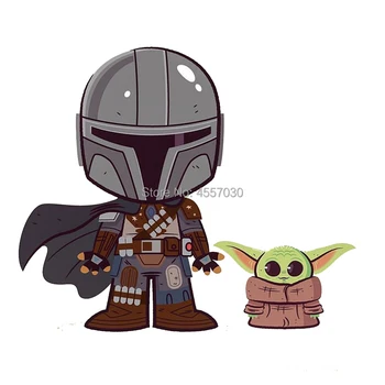 

1pcs Cartoon Baby Yoda Car Stickers for Laptop Skateboard Home Decoration motorcycle DIY sticker