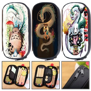 

Cool Spirited Away Dragon Pen Bag Students Totoro Pencil Case Teens Pencil Holder Kids Pencil Box Boys Girls Stationery Bag Gift