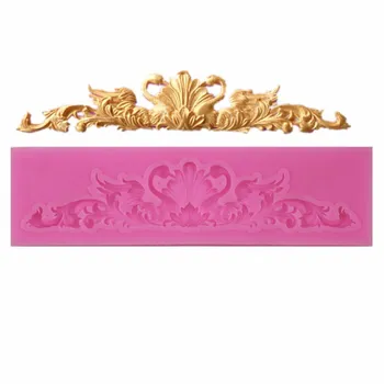 

New Double Swan Embossed Baroque Vein Lace Concrete Molds Designer DIY Frame Polymer Clay Silicone Mold Craft Epoxy Resin Molds