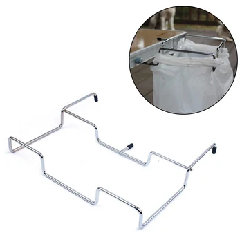 

Outdoor Garbage Rack Camping Desktop Wire Storage Rack Kitchen Garbage Bag Holder