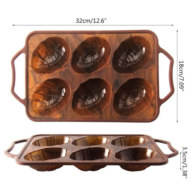 6 Cavity Easter Egg Silicone Mold Fondant Cake Chocolate Decorating Sugarcraft