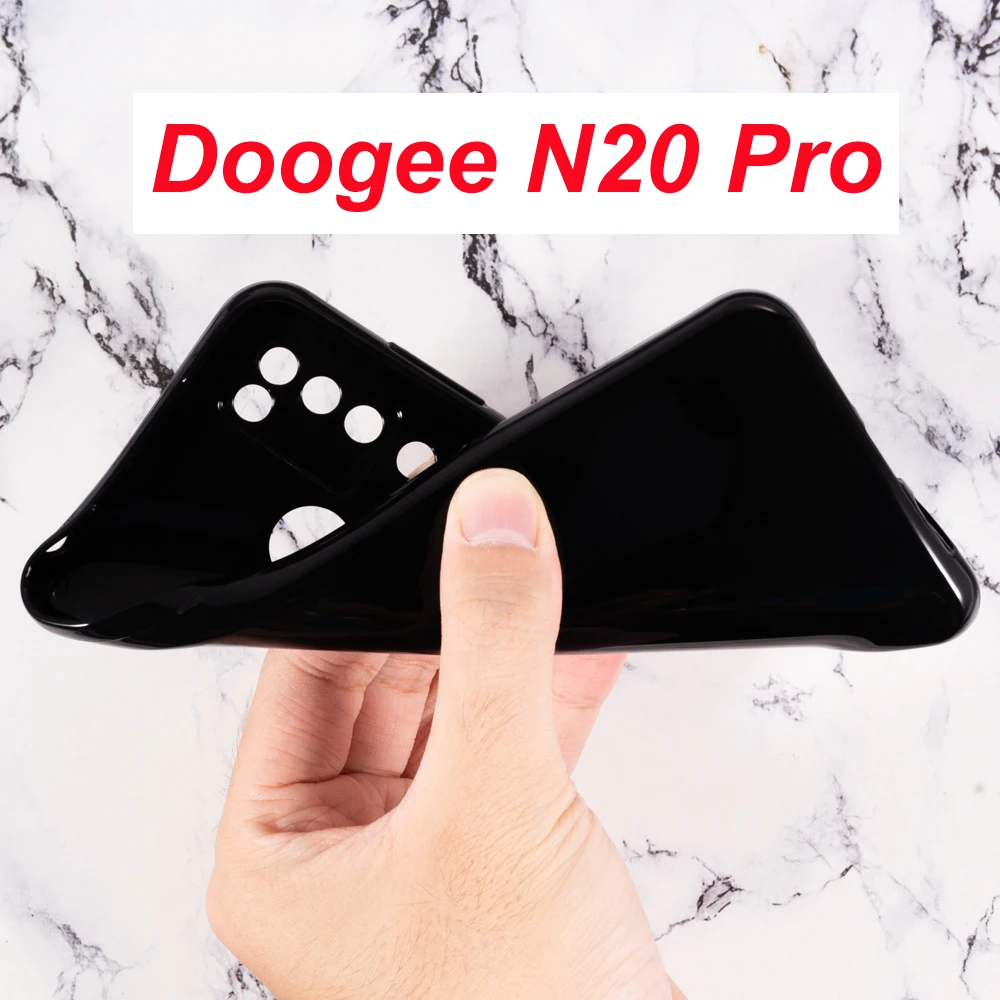 Силиконовый Чехол Для Doogee N20 Pro мягкий ТПУ Матовый Черный Защитный чехол для