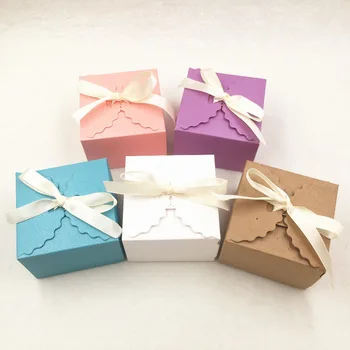 

Colourful Kraft Paper storage Boxes DIY Wedding Party Favor Gift Packing boxes 100pcs/lot