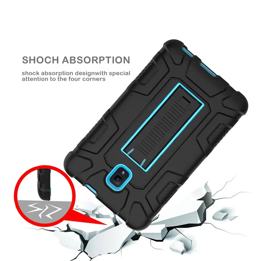 New Armor Case for Samsung Galaxy Tab A 8.0 T380 T385 SM-T380 SM-T385 Silicon Kid Shockproof Shell tablet case+Film+Pen