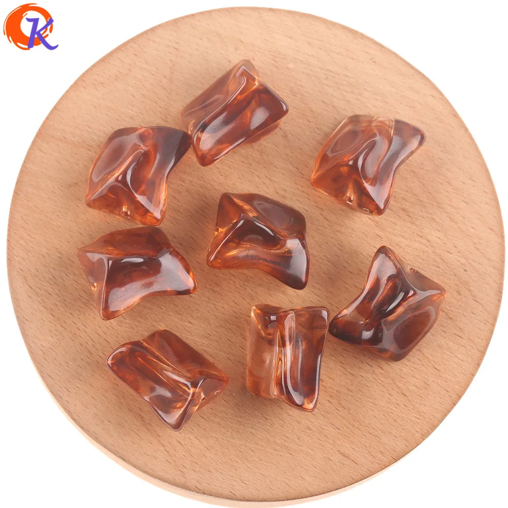 

Cordial Design 18*21MM 100Pcs Acrylic Beads/Jewelry Accessories/Hand Made/Marble Effect/Irregular Shape/DIY/Earring Findings