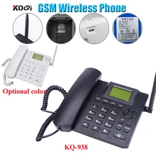 Teléfono GSM inalámbrico de escritorio, dispositivo con tarjeta SIM, cuatro bandas, función SMS, color negro, ruso, francés, español, portugués