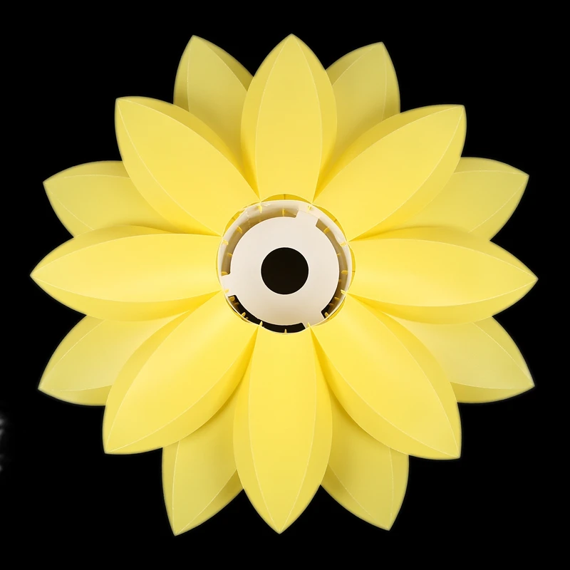 DIY Lotus Lampshade IQ PP Ceiling Lamp Shade- Pendant Light Shade Christmas Living Room Decor Lighting, DIA:53CM(Yellow