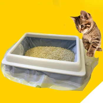 

7 Pcs Cat Litter Bags Medium And Large Litter Box Handle Bags Pet Supplies 91.5 × 45.7 cm