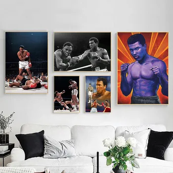 

Boxing Boxer Champion Muhammad Ali Motivational Quote Painting Home Decor Modular Poster Bedroom Kids Decorative