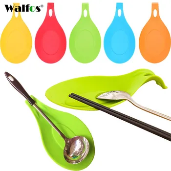 

WALFOS Food Grade Silicone Spoon Rest Utensil Spatula Holder Heat Resistant Kitchen Tool