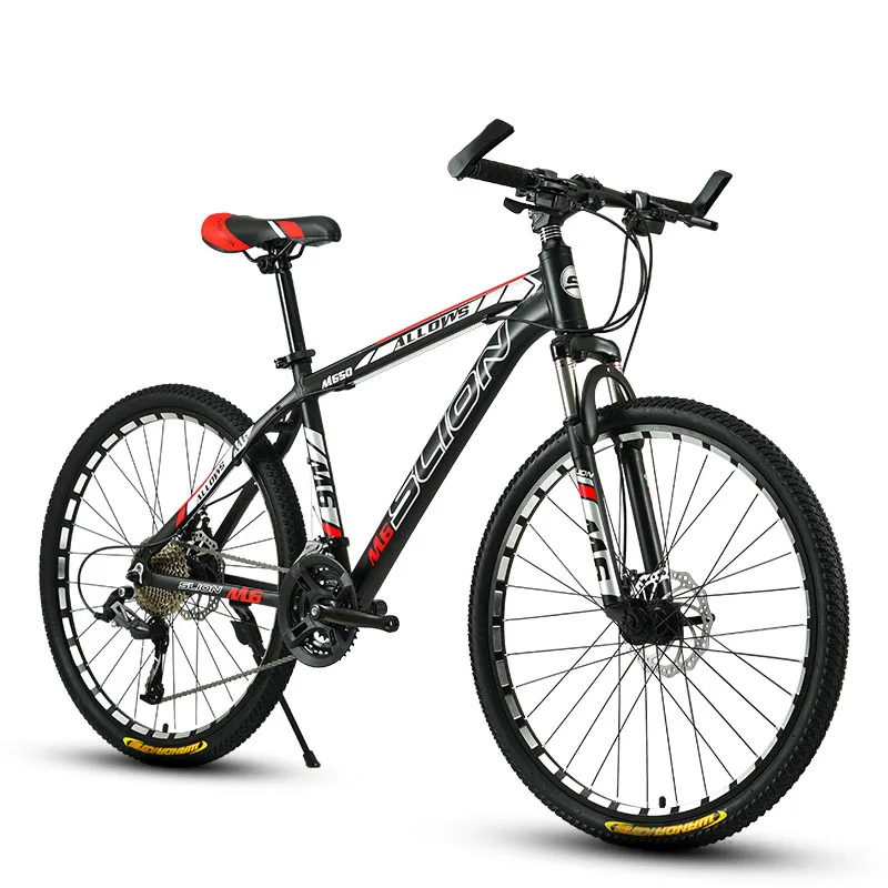 Mountain Bike 33 Speed 24 Inch Fat Bike Adult Shock Racing Car Double Disc Brakes Speed Student Bicycle