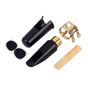 

Tenor Sax Saxophone Mouthpiece Plastic with Cap Metal Buckle Reed Mouthpieces Patches Pads Cushions Musical Instrument Parts