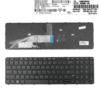 

New Keyboard for HP Probook 650 G2 655 G2 Black Frame Backlit With point US